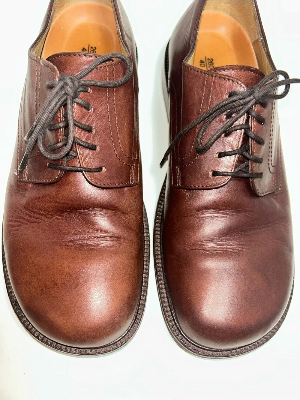 Footprints by Birkenstock Handmade Brown Leather Lace-Up Oxford Shoe